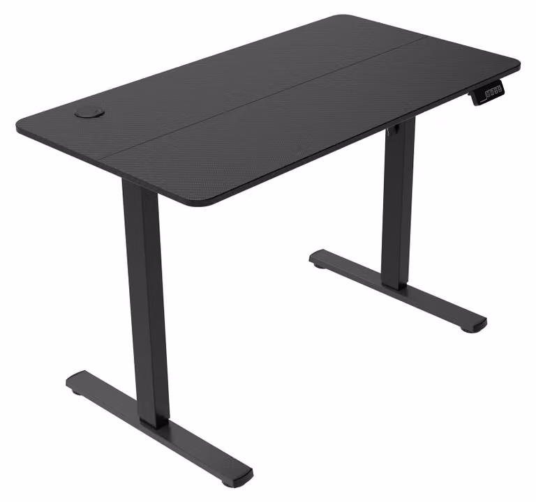 Scrivania regolabile in altezza, elettrica - Piano di lavoro 110x60 cm - Fibra di carbonio - Struttura in metallo