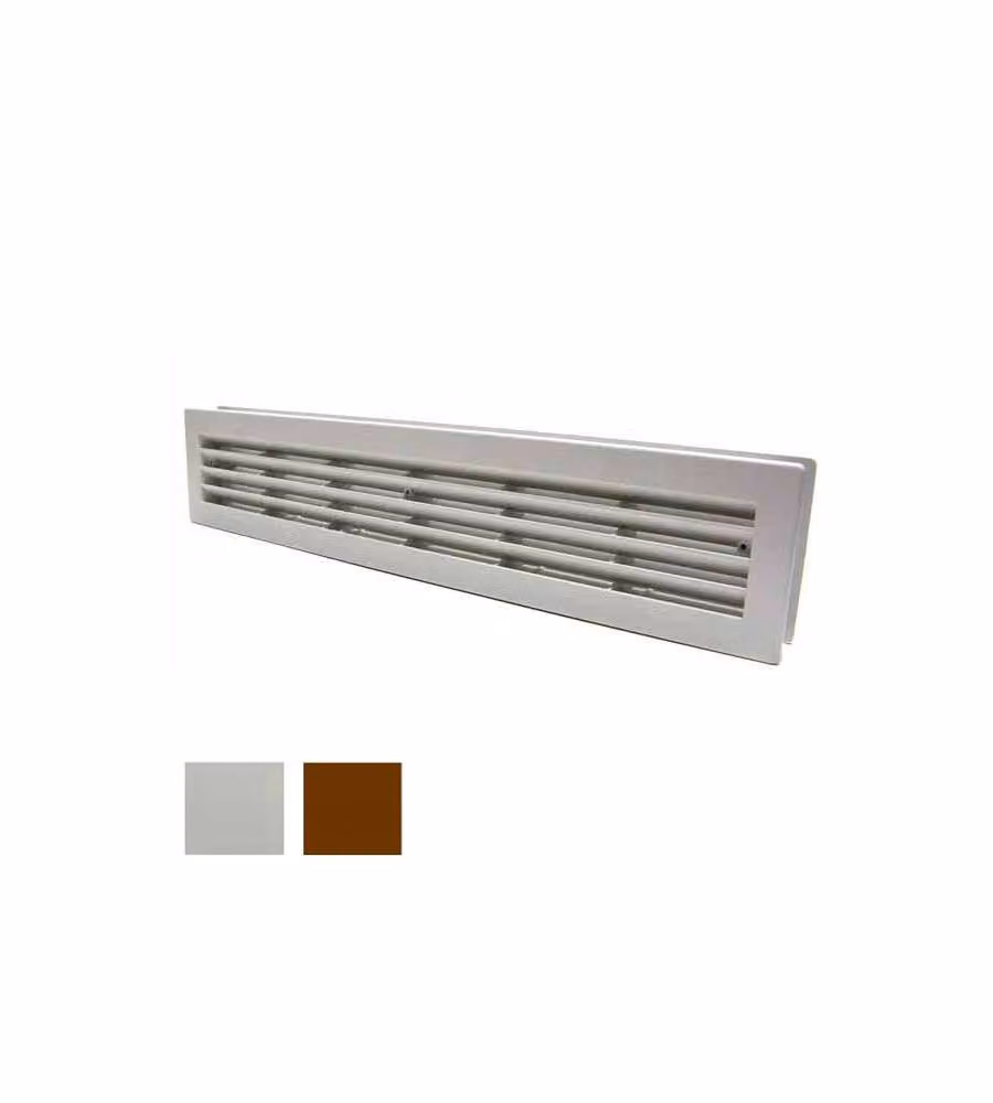 La Ventilazione Griglia Areazione Telescopica Plastica Bianca 480x98 mm