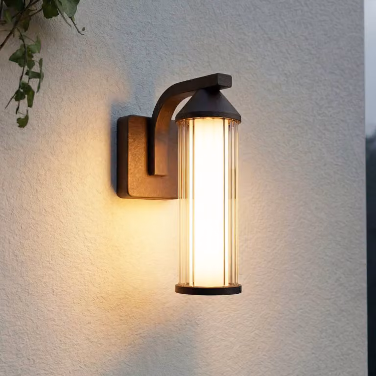 Applique da esterni a LED Neravio Lindby, Marrone / Ruggine, Alluminio, Moderno, Applique LED da esterni