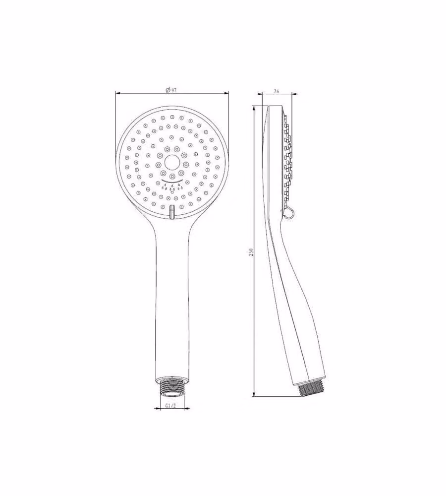 Idrobric Doccia Eternity Cromata 3 Getti 97 mm Risparmio Acqua