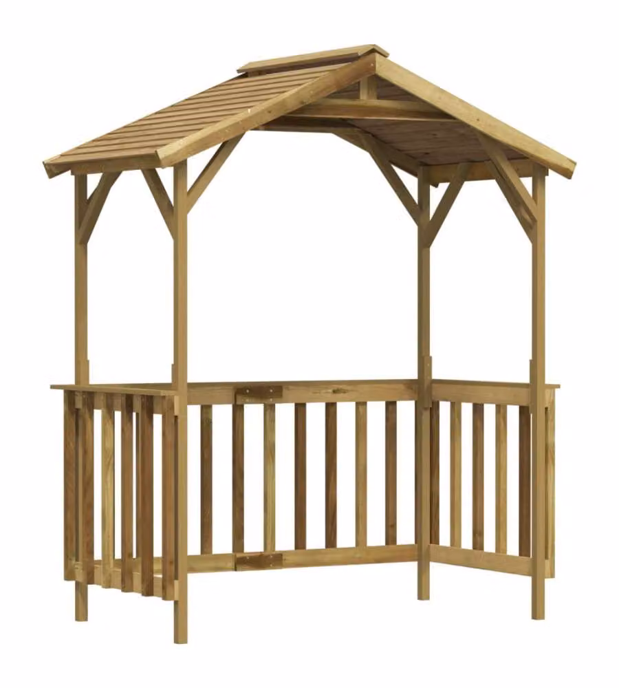 Capanno per Barbecue 163,5x93x210 cm in Pino Impregnato