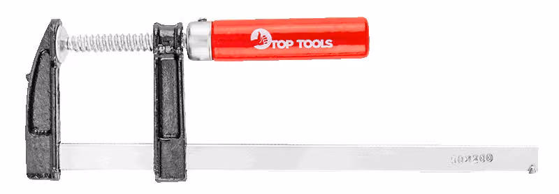 Top Tools Morsetto a vite 50 x 200 mm, manico in legno, laccato