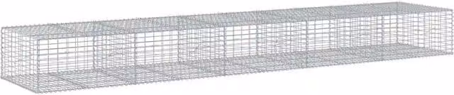 Cesto Gabbione con Copertura 500x100x50 cm in Ferro Zincato