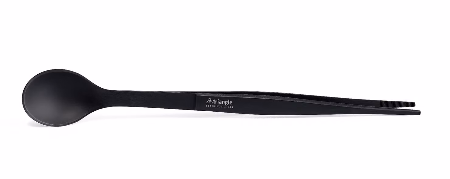 Pinza e cucchiaio da assaggio Nera, acciaio inox 17cm Ambrogio Sanelli