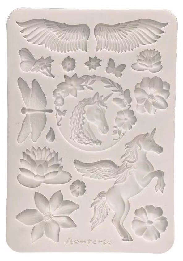 Stampo in silicone A5 per scrapbooking, argilla, resina, colore grigio, dimensioni 14,8x21 cm