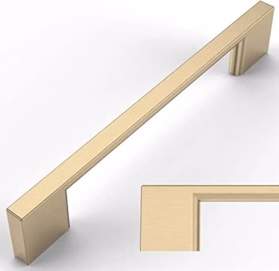 Set di 10 maniglie dorati 128 mm - Maniglie moderne per armadi e ante