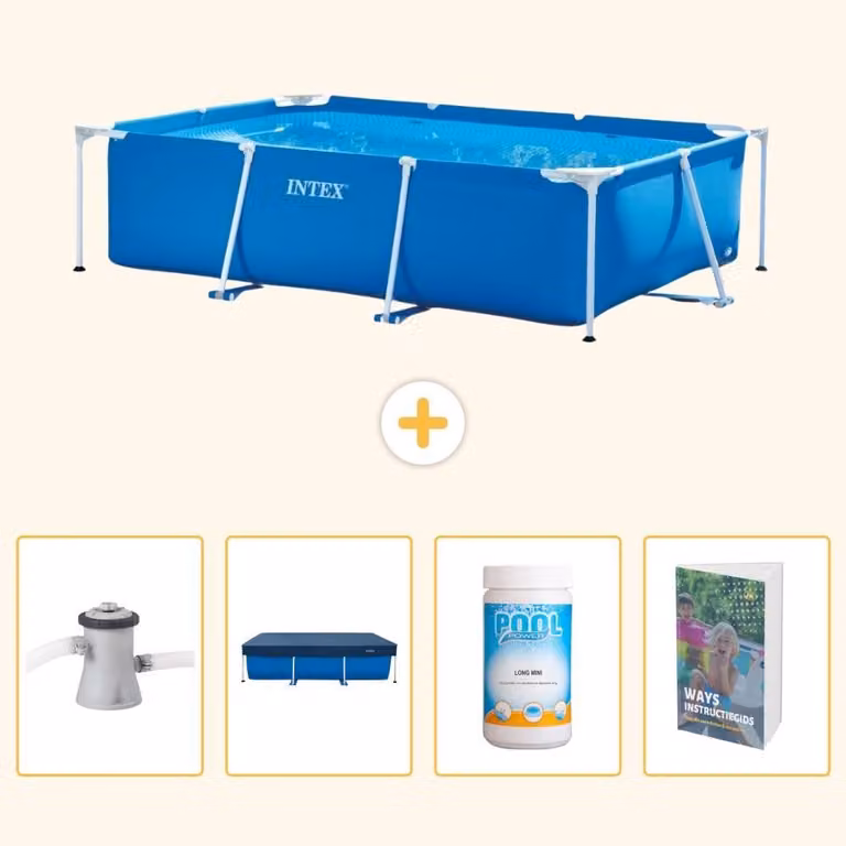 Piscina fuori terra rettangolare - 260x160x65 cm - 5 pezzi - Modello SCB116