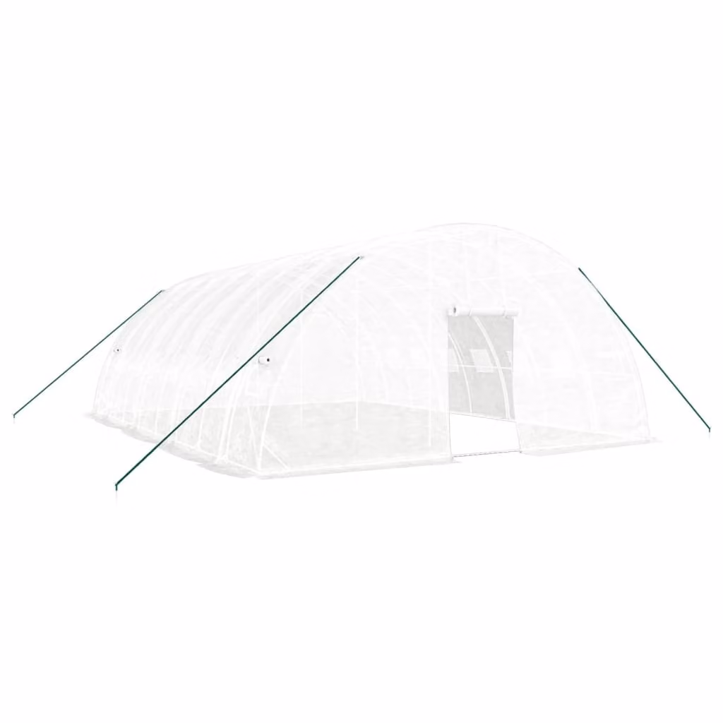 Serra con Telaio in Acciaio Bianco 48 m² 8x6x2,85 m