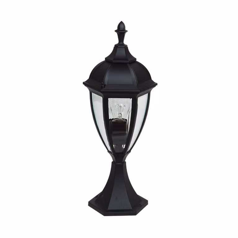Lampada da parete CALIFORNIA I, 1xE27/100W, grado di protezione IP44, nero/trasparente, L: 176, H: 524, dimmerabile