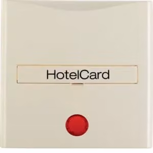Berker 16408982 Copriinterruttore Hotelcard con stampa e lente rossa, bianco lucido Berker S.1
