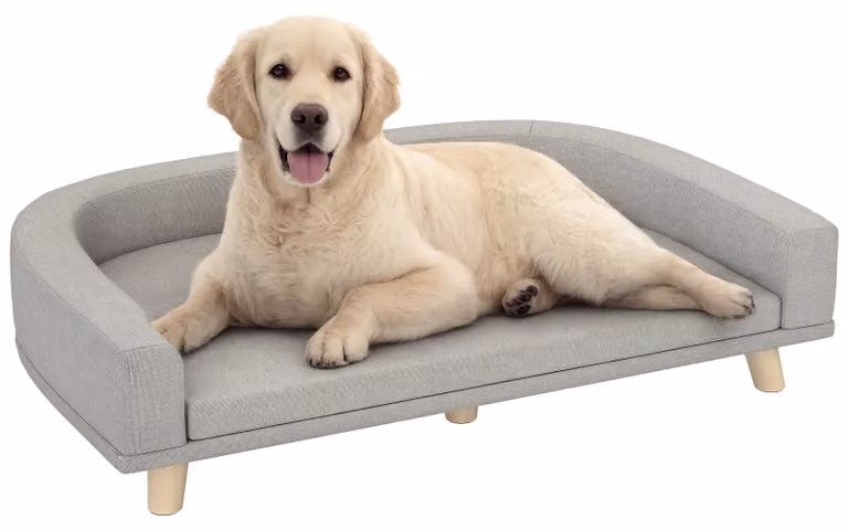 Divano per cani - Divano per animali domestici e cuccia per gatti - Cuscino morbido - Adatto per cani di grossa taglia - Grigio