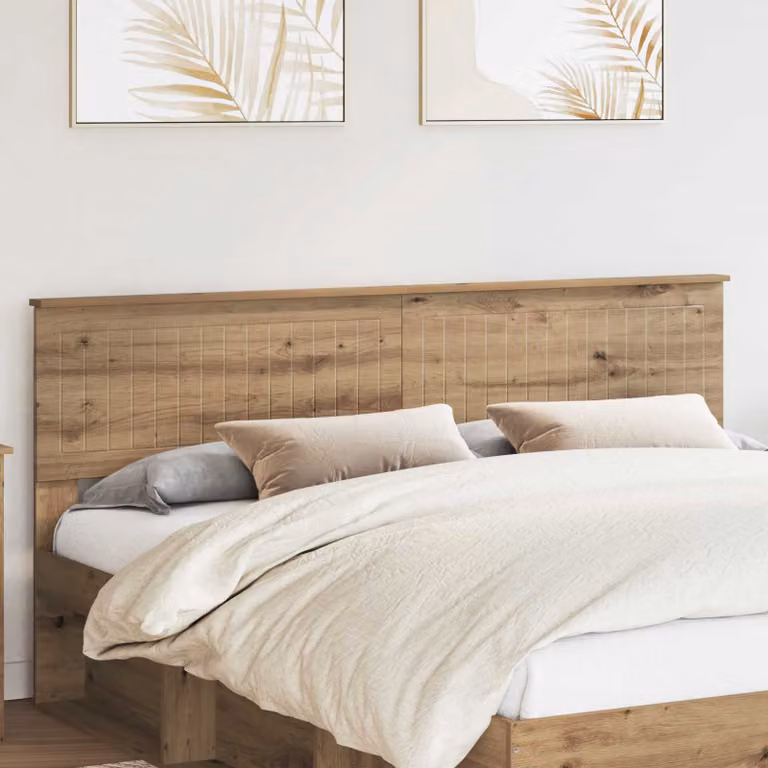 Testiera per letto vidaXL in legno ingegnerizzato rovere, stile moderno, colore marrone