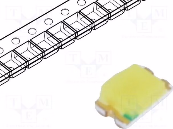 10 LED SMD 7000K 0805, angolo di emissione 130°, luce bianca fredda, 600 mcd, 20 mA, 2,8÷3,6V, FYLS-0805UWC, diodi LED