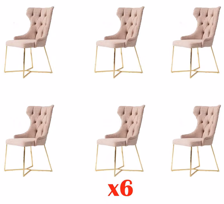 Lehn Stuhl Restaurant Industrie 6x Design Stühle Sitz Polster Set Chesterfield