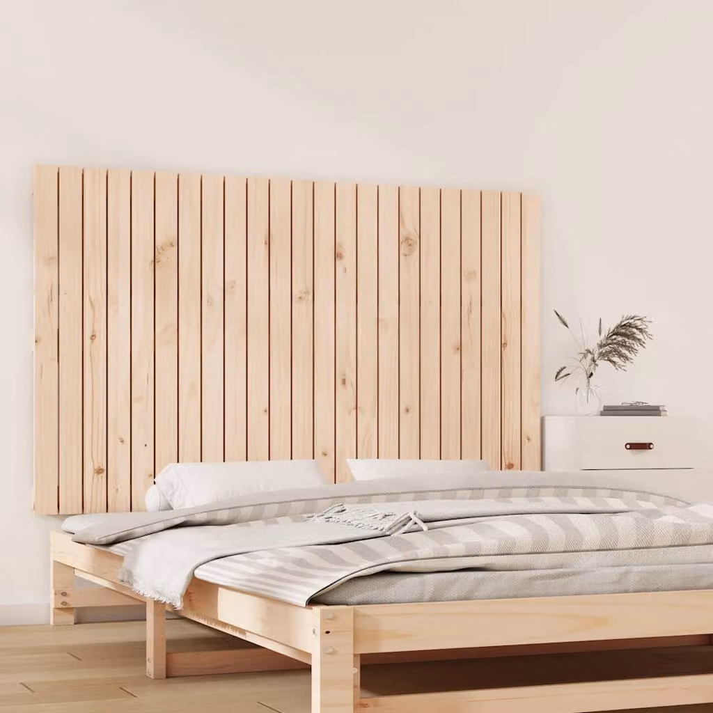 Testiera da parete vidaXL in legno massello di pino, L 147 x P 3 x H 90 cm