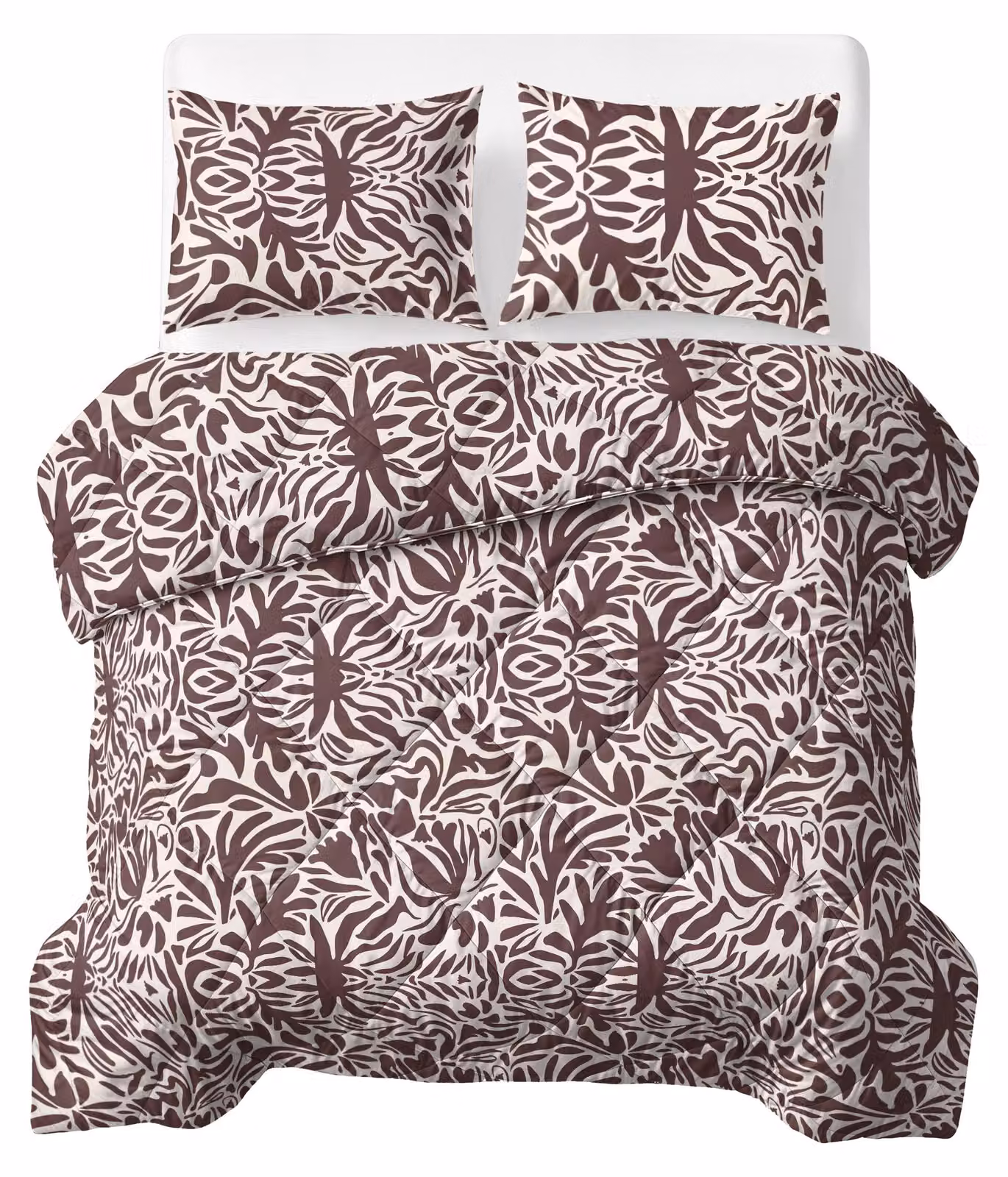 Sleeptime, coperta per letto "Lazy", colore rosso/marrone, dimensioni 240 x 200 cm, inclusi copricuscini