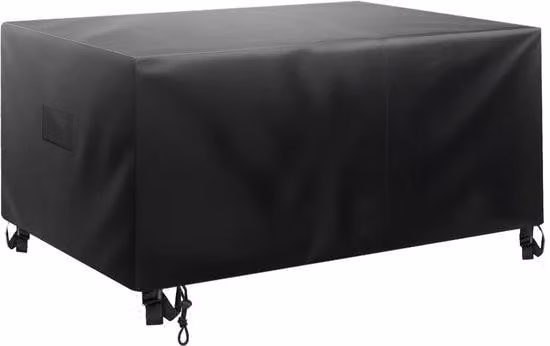 Set di mobili da esterno resistenti e duraturi, telo quadrato impermeabile 420D per proteggere terrazze e aree relax, coperchio grande con sistema di ventilazione adatto a tutte le condizioni atmosferiche, 74 x 74 x 28 pollici, colore nero