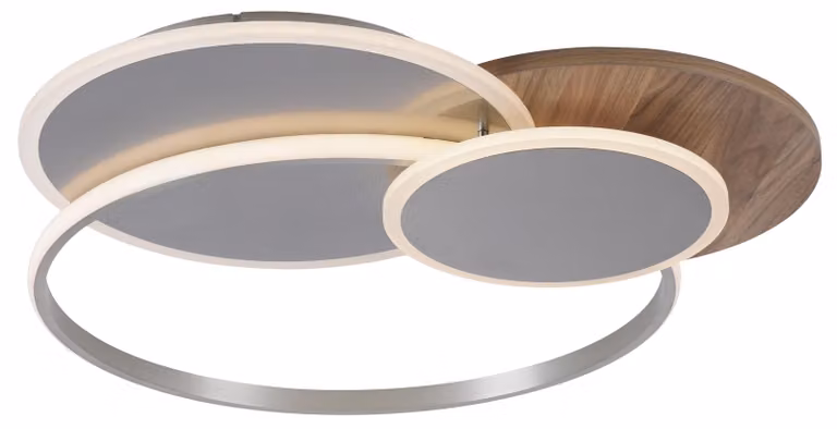 PAUL NEUHAUS Plafoniera LED 8329-79 Decoro in legno argento, 50 W, 6000 lm, CCT