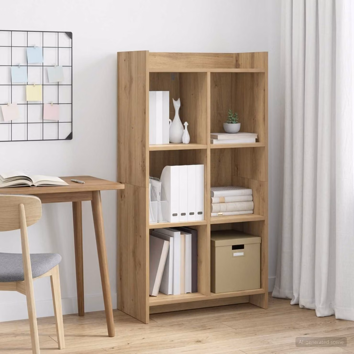 Libreria moderna vidaXL a 6 livelli in legno ingegnerizzato marrone L: 59 cm, P: 30 cm, H: 111 cm