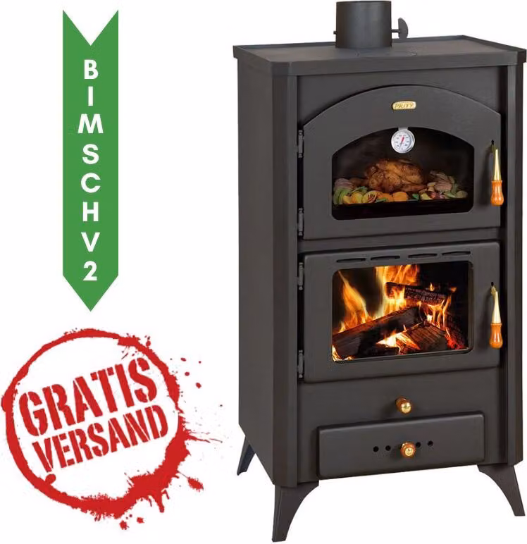 Cucina a legna con forno Prity modello FGR 14,2 kW con piedini