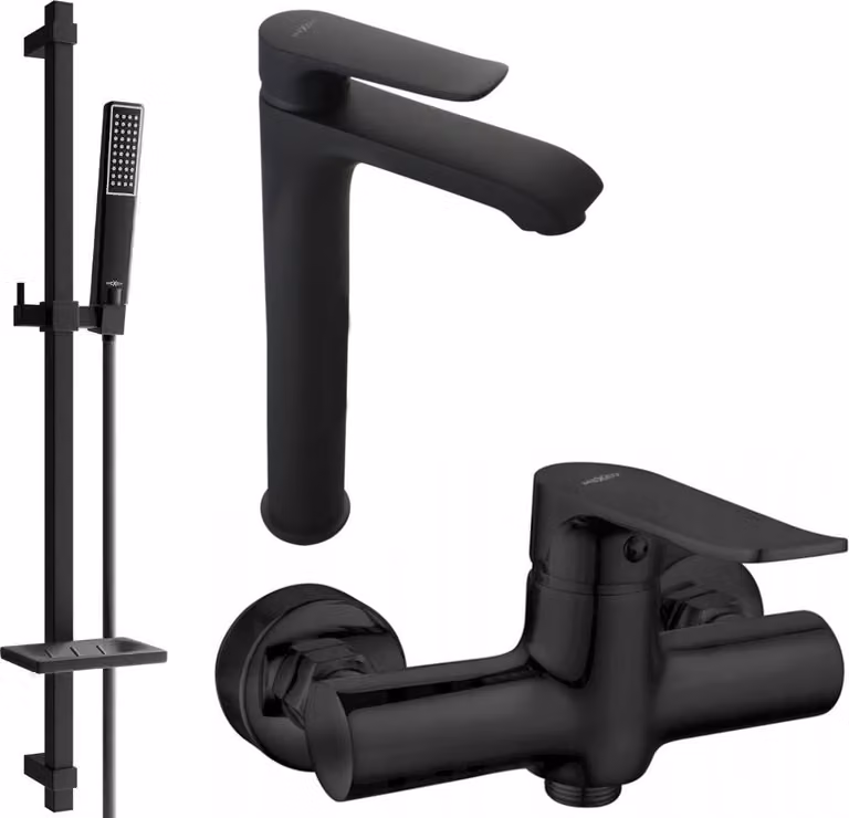 Mexen Pecos DQ72 set doccia, nero - 72714DQ72-70