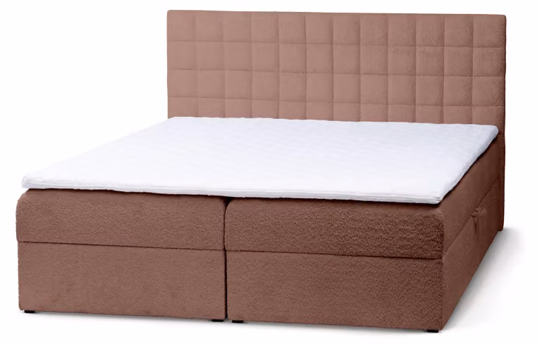 Letto con rete a molle Laky, modello "Prugna Arrosto", dimensioni 160 x 200 cm