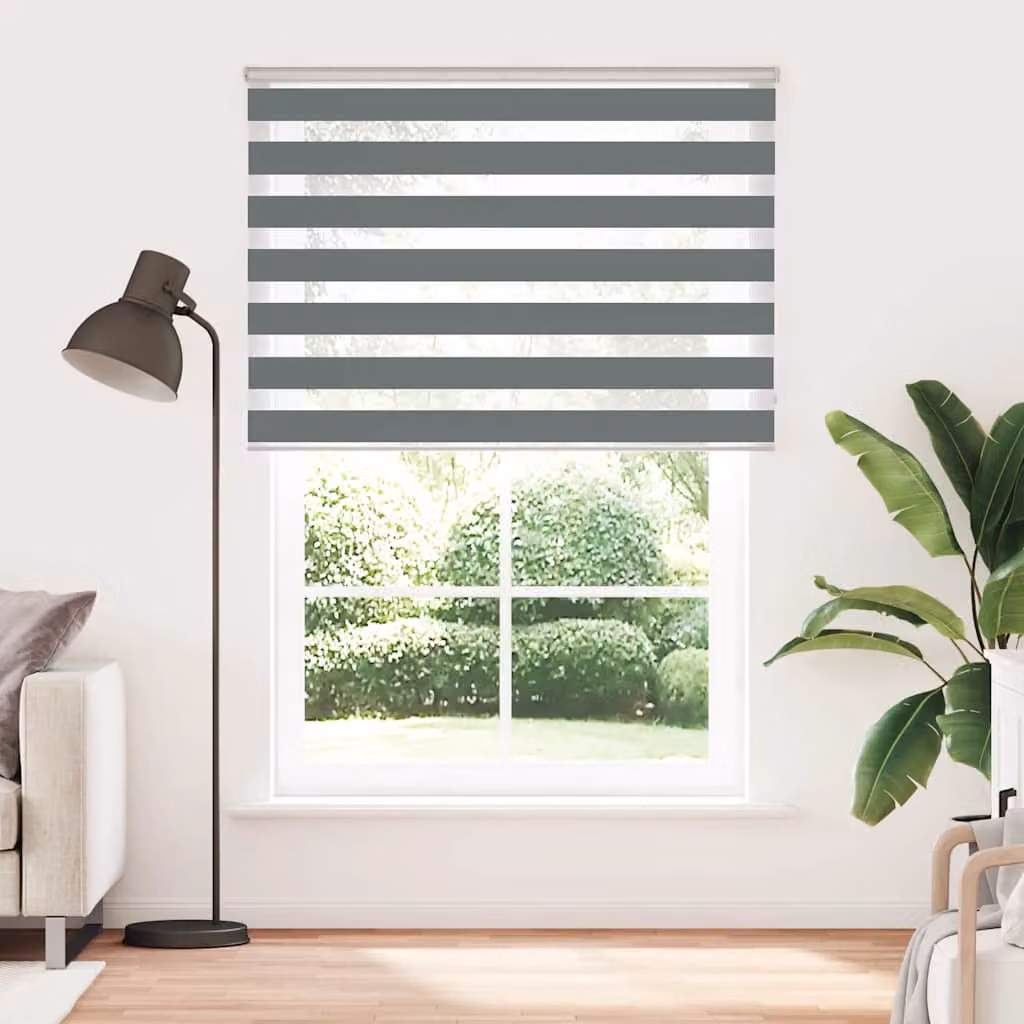vidaXL Tenda a Rullo Zebra Larghezza Tessuto 150,9 cm Poliestere
