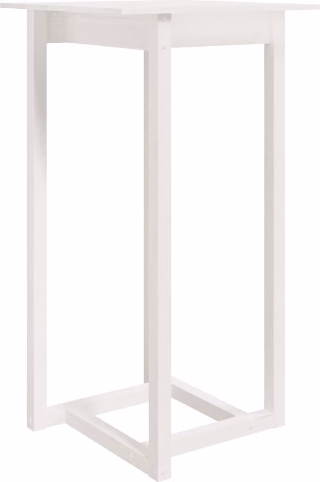 Tavolo da Bar Bianco 60x60x110 cm in Legno Massello di Pino