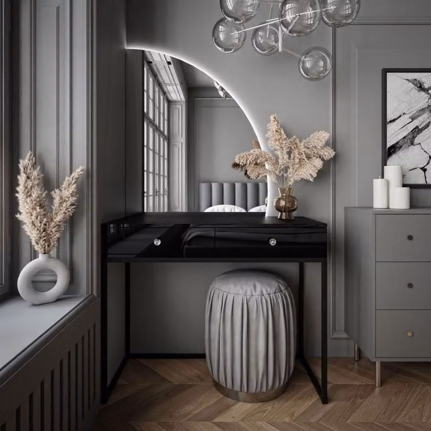 Toeletta QUINNIE con specchio a LED