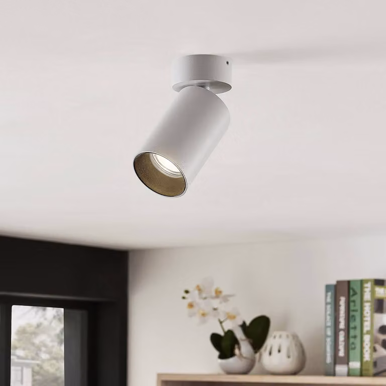 Arcchio faretto Brinja, set di 3, bianco, rotondo, Ø 6 cm, GU10 Brinja Arcchio, dimmerabile, Bianco / Opale, Corridoio, Alluminio, Moderno, Faretto