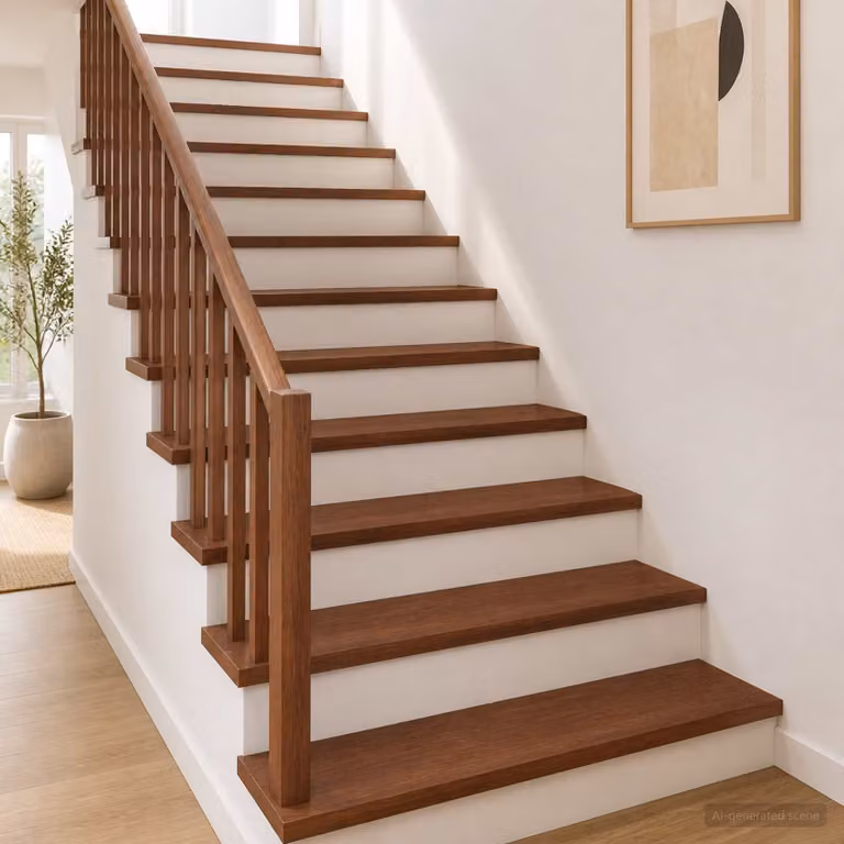 vidaXL Gradini per Scale 20 pz 100 x 30 x 2 cm Marrone Scuro