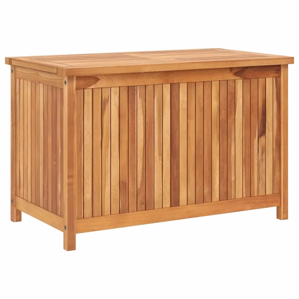 Baule da giardino vidaXL in legno massello di teak marrone L: 90 cm, P: 50 cm, H: 58 cm – 2