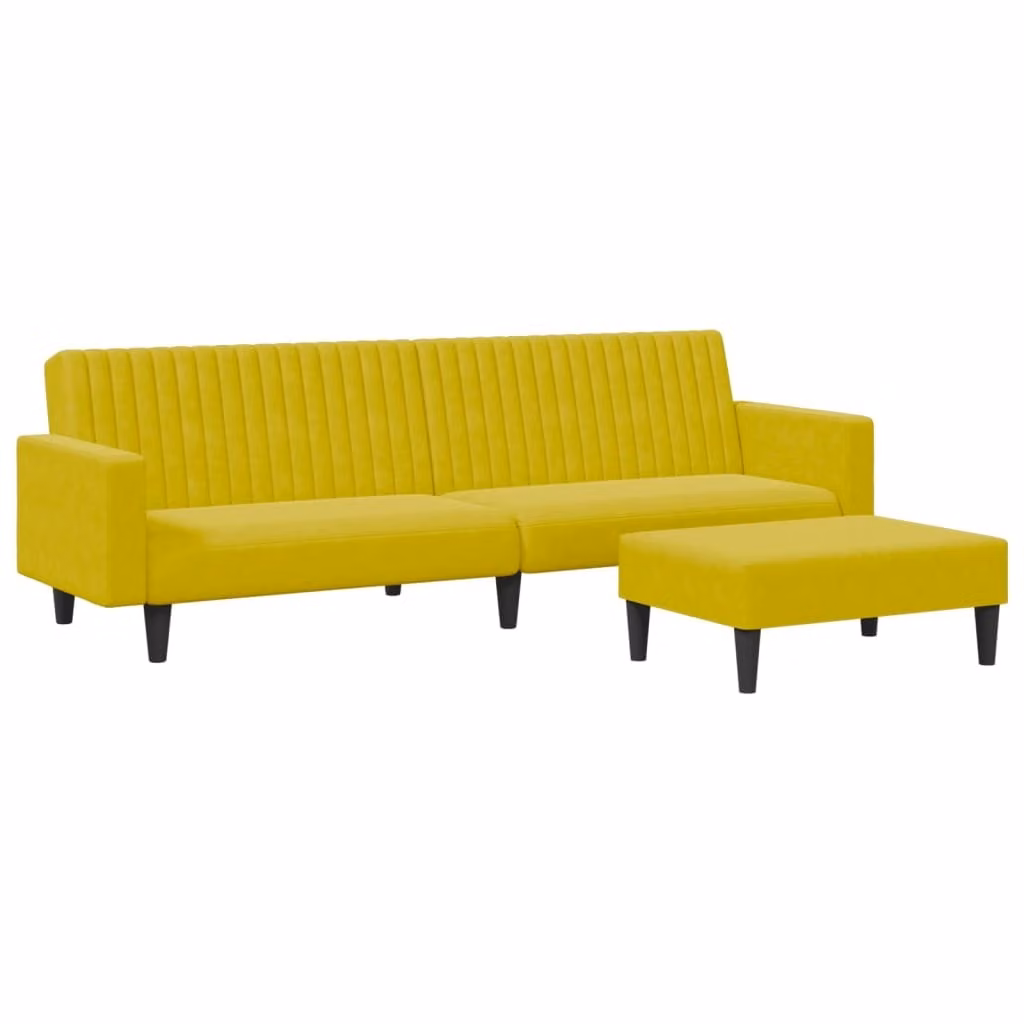 SYFAX™ Set di Divani 2 pz Giallo in Velluto