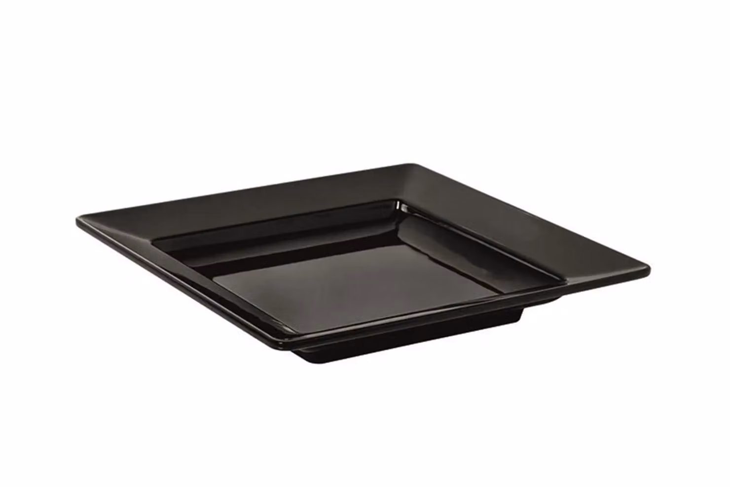 Vassoio Melamina, Cm 33,5X33,5X5,2, Nero, 4 pezzi
