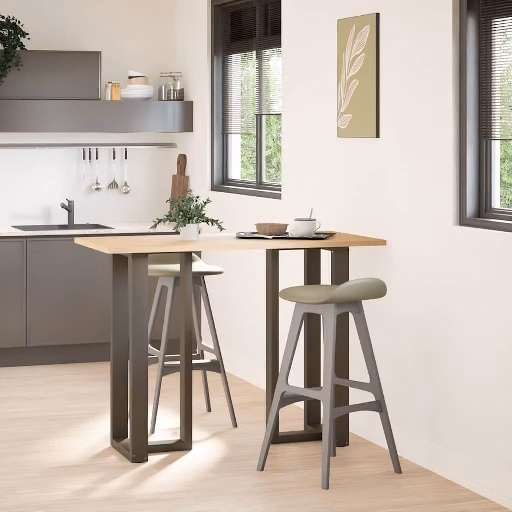 vidaXL Gambe per tavolo da bar forma T 2 pz nere 40x35x(100-101) cm