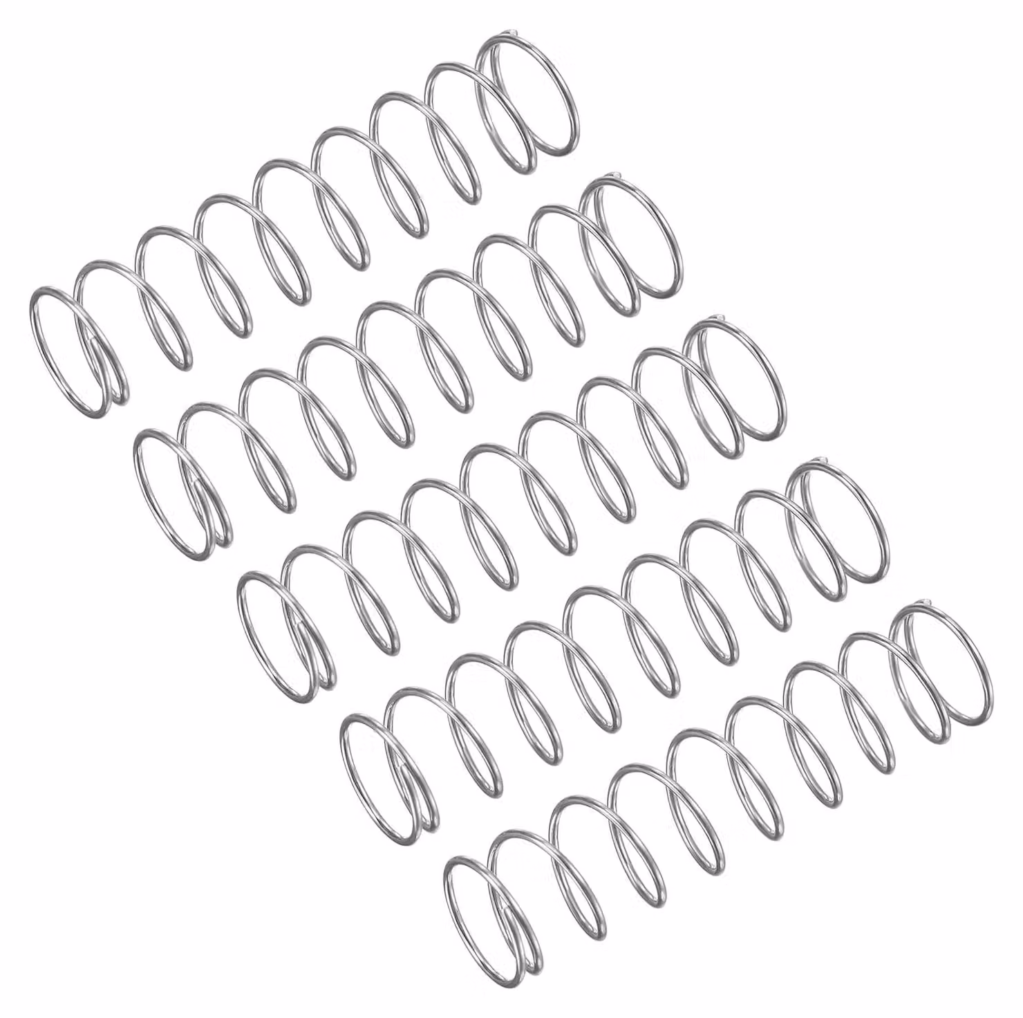 15 molle a molla, acciaio inossidabile 304, 10x0,7x40 mm, colore argento