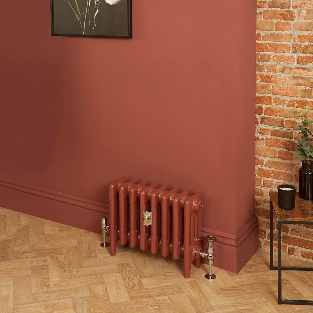 Radiatore Tradizionale in Ghisa a 4 Colonne - Rosso Mattone - 560mm x 263mm