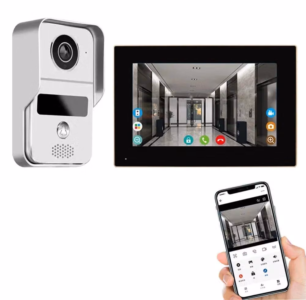Videocitofono - Campanello video - Campanello wireless - Campanello intelligente - Interfono per porta - Schermo touchscreen a colori da 10 pollici