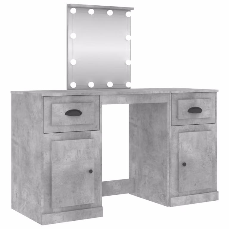 Toeletta con LED Grigio Cemento 130x50x132,5 cm