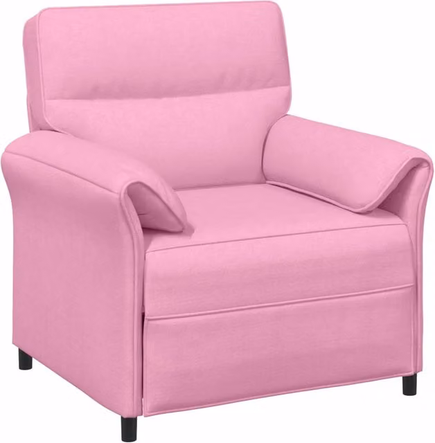 Divano moderno in tessuto con struttura in metallo per soggiorno disponibile in nero o rosa