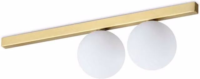 Plafoniera Ideal Lux Binomio in metallo e vetro con LED, disponibile in bianco, nero o oro/ottone