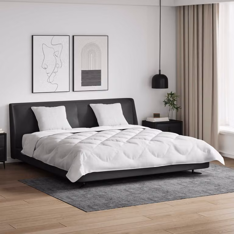 Set da letto vidaXL composto da piumone e 2 cuscini in microfibra bianca, extra warm, 3 pezzi