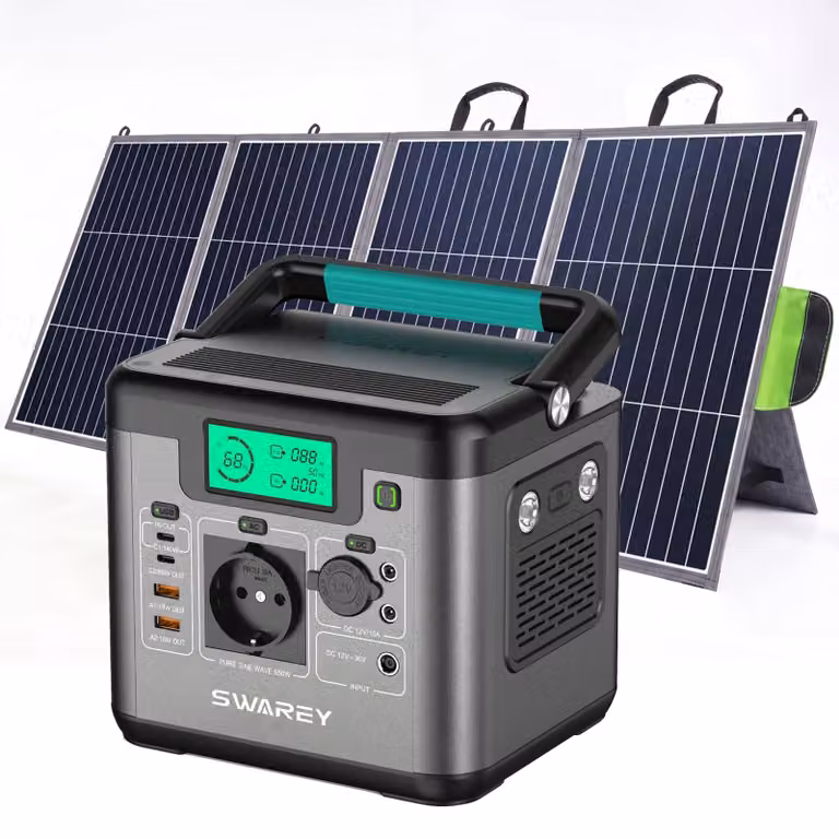 Stazione di ricarica 550W(1100W picco) con pannello solare 200W, generatore solare 555Wh, Power Station con ricarica rapida bidirezionale USB-C 140W