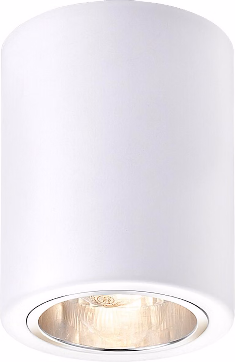 Rabalux 2056 Faretto da soffitto 1 punto luce Kobald, E27, bianco, rotondo, minimalista, IP20, ø90 mm