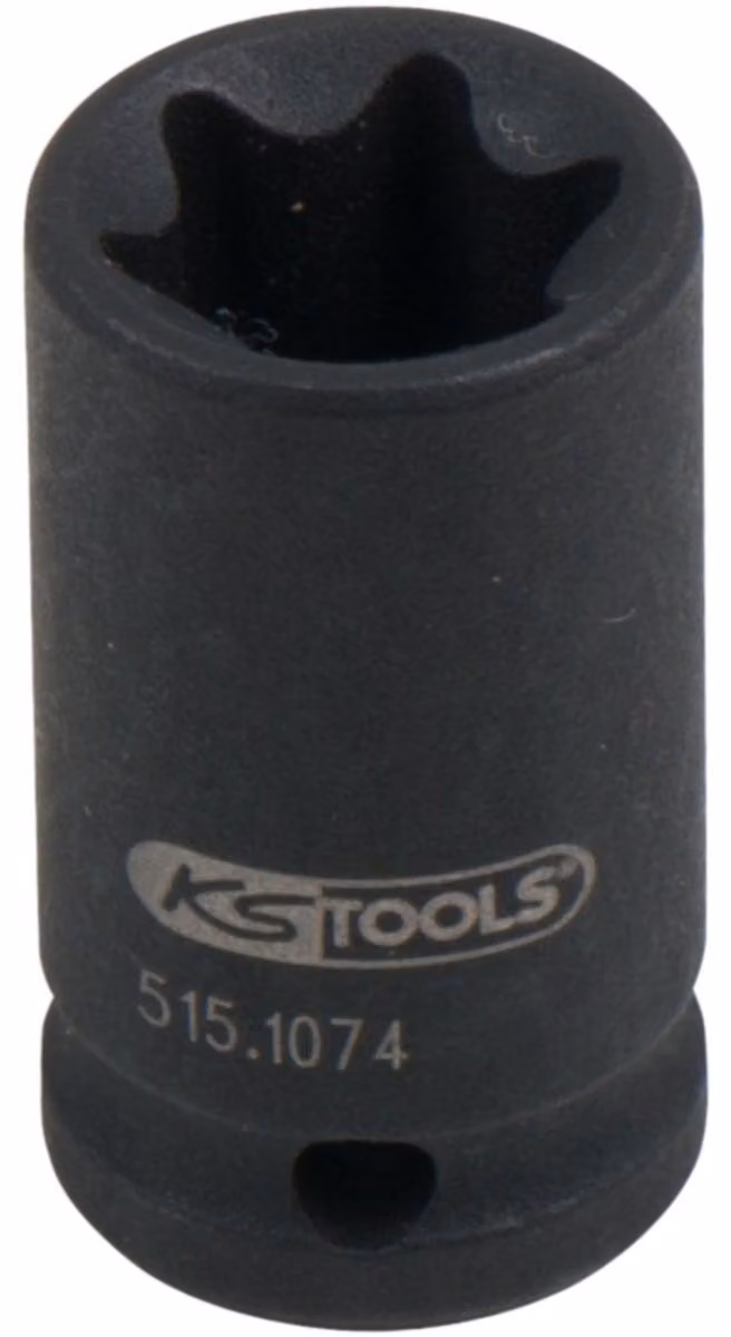 KS TOOLS 1/4" Torx E presa corta E12 - 515.1074