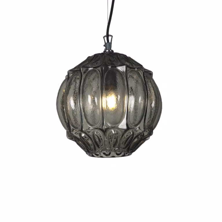 Karman Lampada a sospensione Ginger, dimmerabile, Alluminio / Grigio / Zincato, Soggiorno / Sala da pranzo, Vetro, Design, Lampada a sospensione