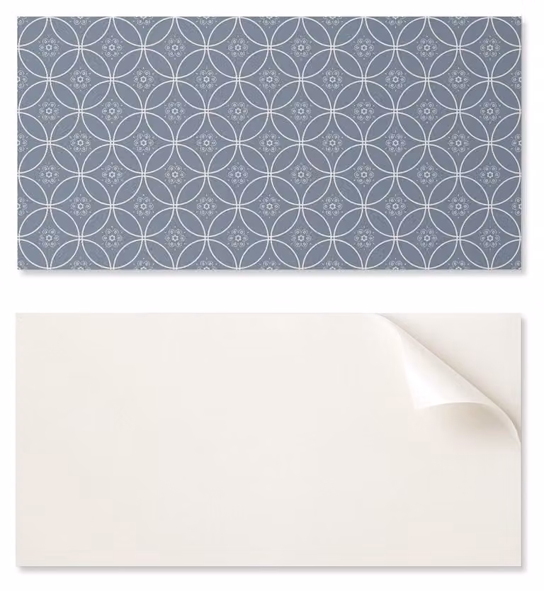 Pannello in vinile autoadesivo con stampa, ideale per bagni, dimensioni 120 x 60 cm, motivo floreale