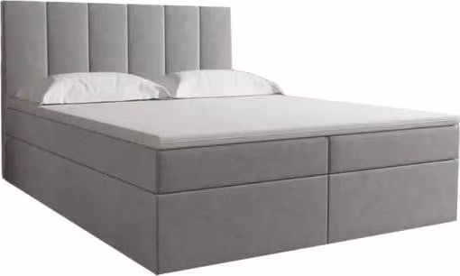Bett Boxspring Braun Design Bett XXL Big Polster Hotel Modern Luxus Doppel Bett