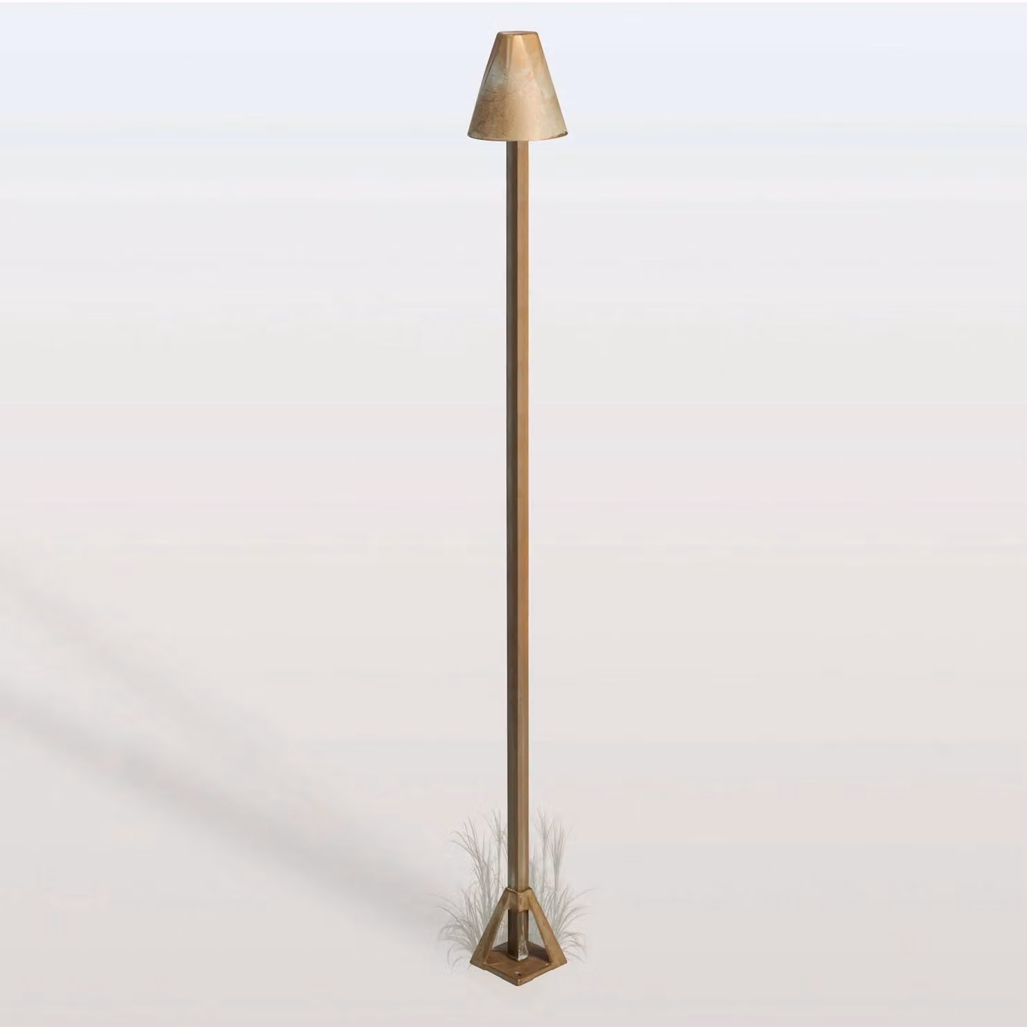 Moretti Luce Lampioncino da giardino Silva Disk, Bronzo / Ottone antico, Ottone, Campagna / Rustiche, Lampada LED da esterni