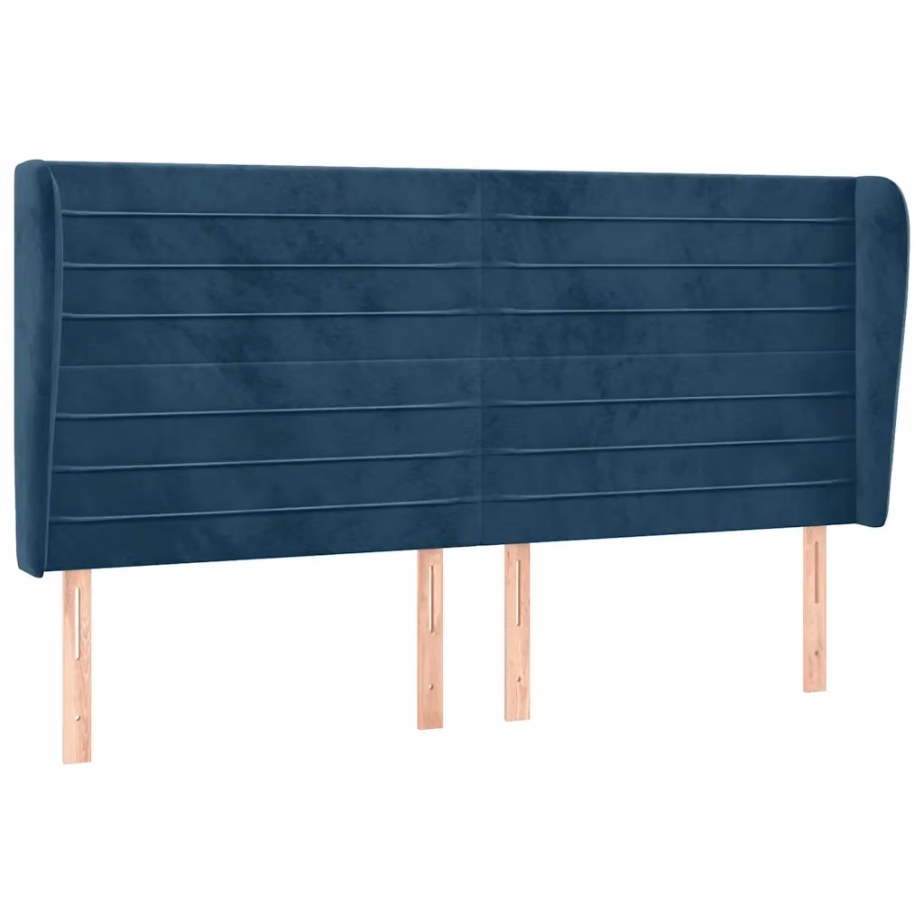 Testiera con Orecchie Design Mania in Velluto Blu Scuro L: 183 cm, P: 23 cm, H: 118/128 cm – 2